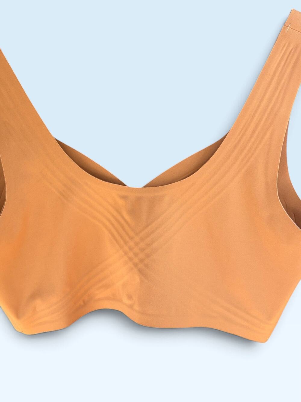 SHECURVE Women Wireless Comfort Bra Tan Nude Size Large